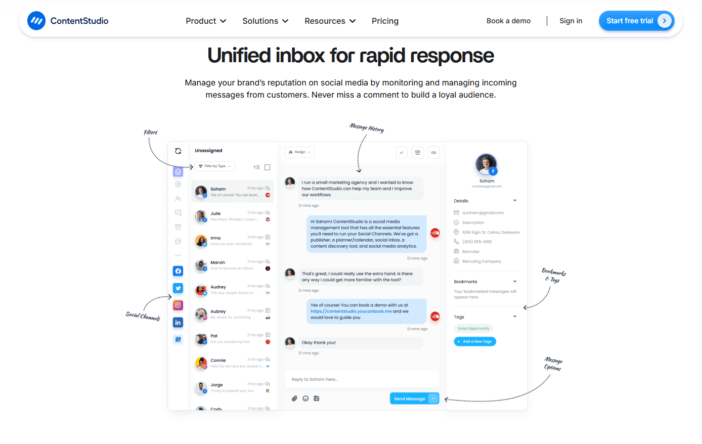 ContentStudio Inbox System